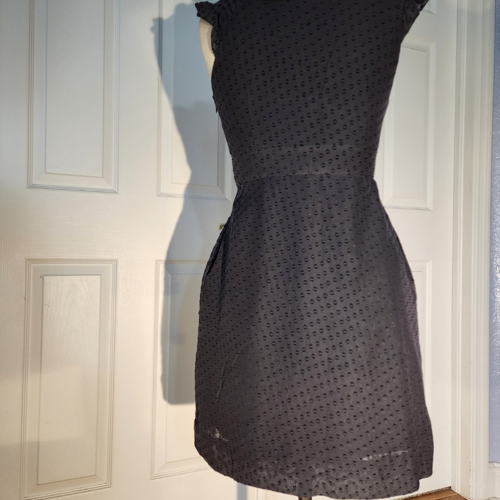 Moulinette Soeurs Black Pleated Fit and Flare Midi Dress - Picture 4 of 10